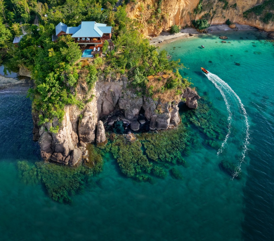 Secret Bay Areal View of Zabuco Villa
