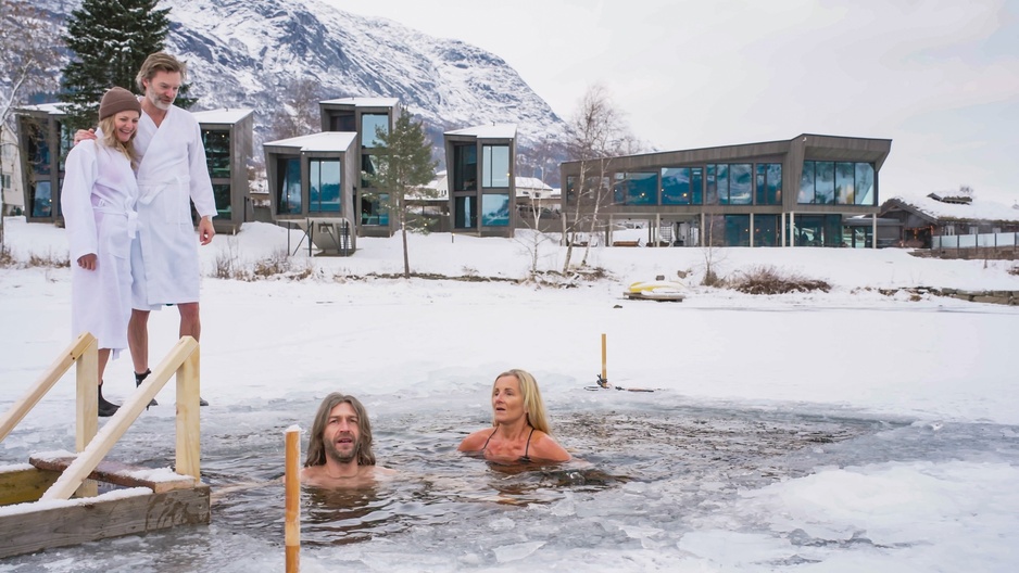 Ice Cold Plunge in the Lake