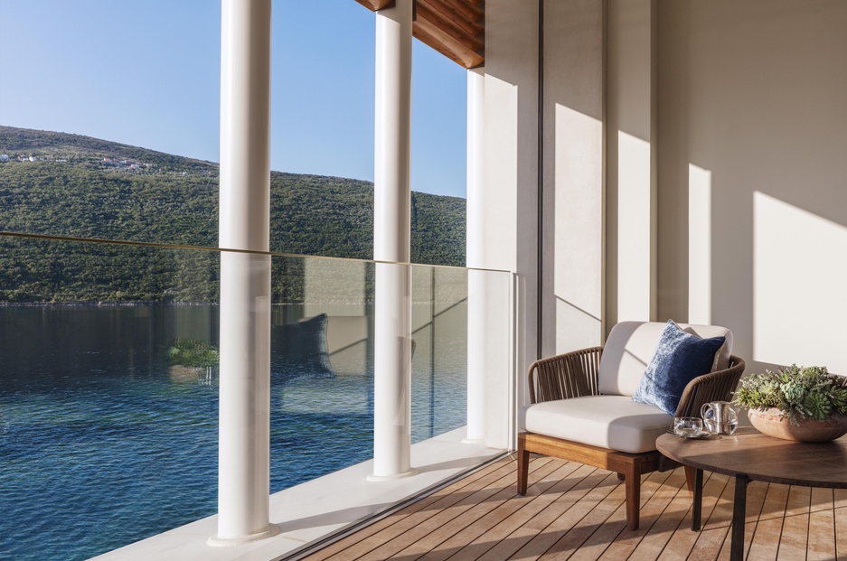 One&Only Portonovi Resort Double Bedroom Balcony