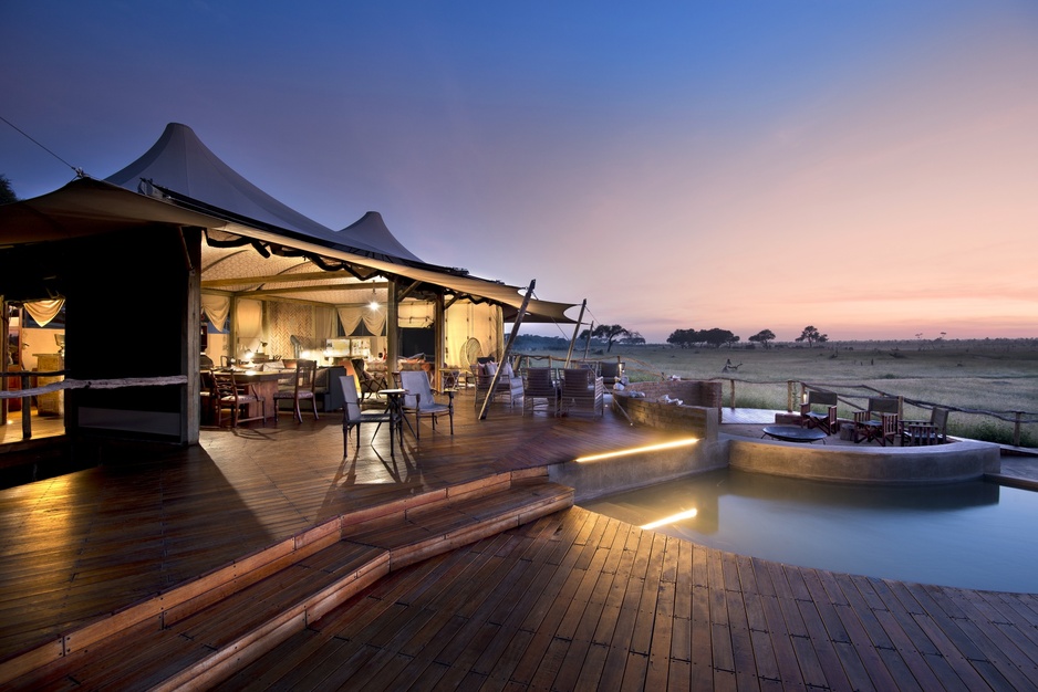 Somalisa Camp Main Guest Area with a Firepit