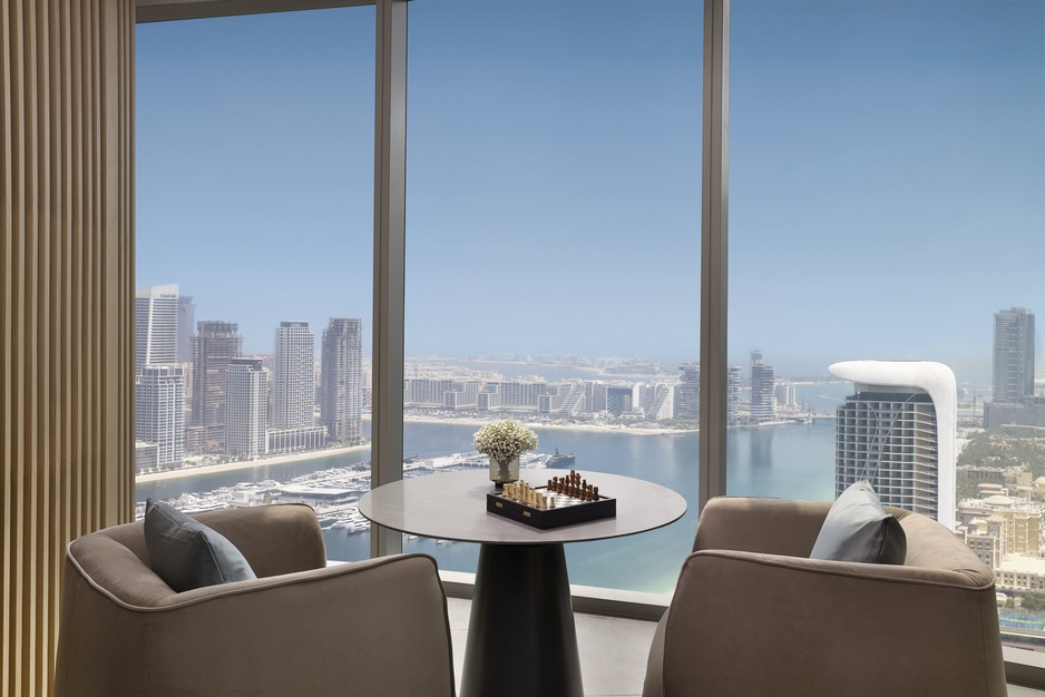 Ciel Dubai Marina Hotel King Suite Living Room