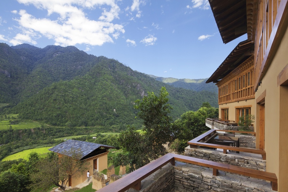 COMO Uma Punakha balcony with mountain views