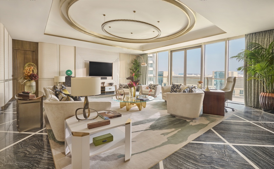 Mandarin Oriental Al Faisaliah Hotel Royal Suite Living Room