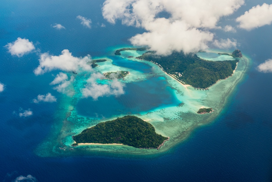 Aerial Bawah and Five Islands