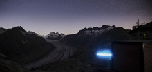 The Cube Aletsch - Prefab Hut High Up In The Swiss Mountains Overlooking The Largest Alpine Glacier