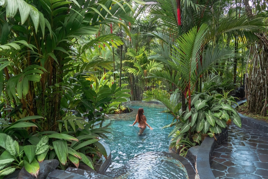 Tabacón Thermal Resort - Pools and a Girl