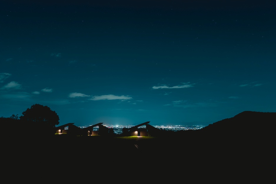 Snow Peak YAKEI SUITE - Cottages at Night