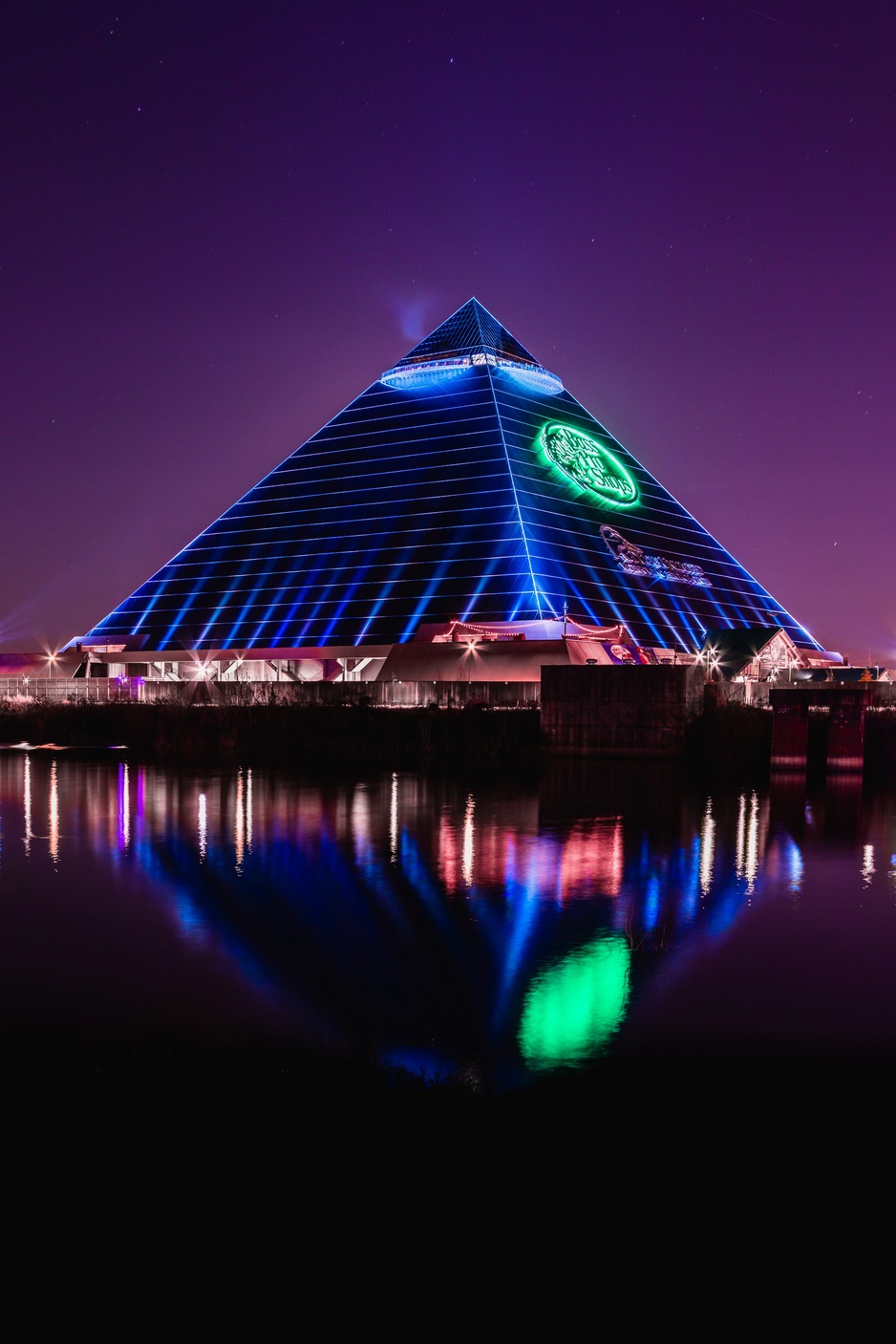 Neon Pyramid of the Big Cypress Lodge