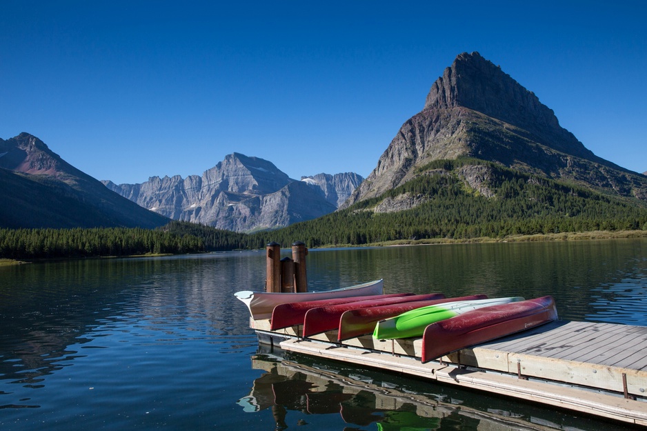 Many Glacier Hotel Canoeing