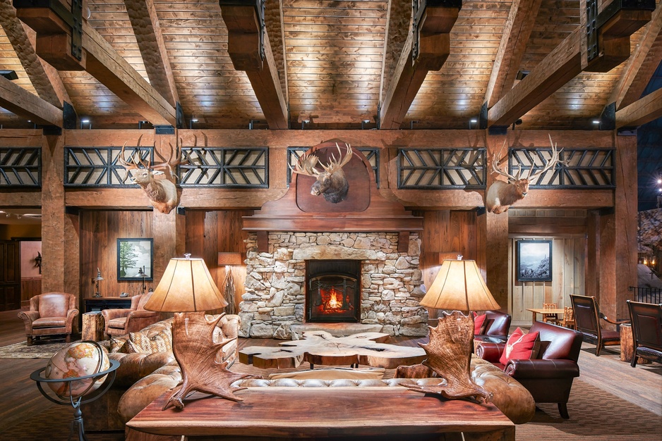 Big Cypress Lodge Lobby Fireplace
