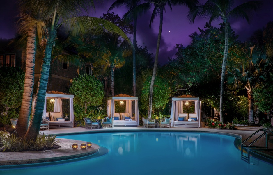Little Palm Island Resort Pool At Night