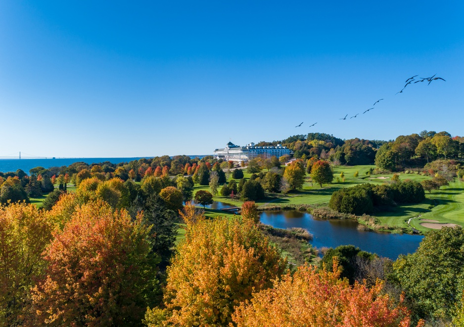 Grand Hotel During Fall