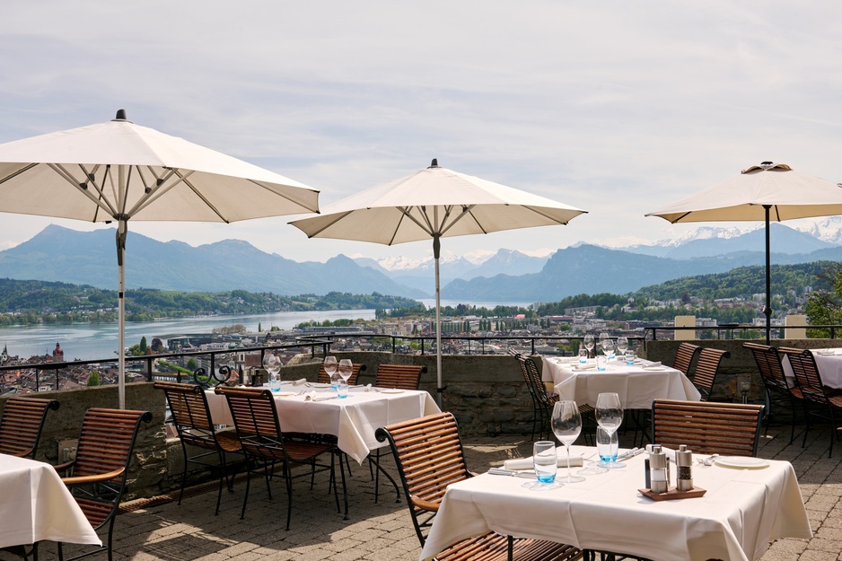 Hotel Château Gütsch - Restaurant Lumieres Terrace