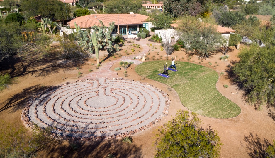 Rancho de los Caballeros Aerial with Yoga