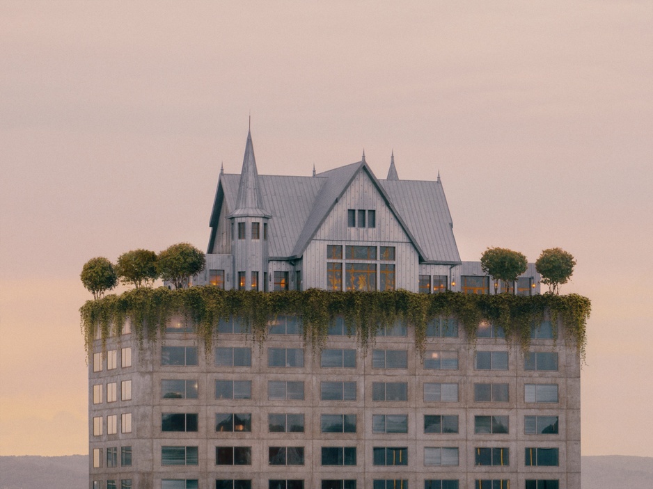 Maison Heler Metz Hotel Villa on top of a Block Building