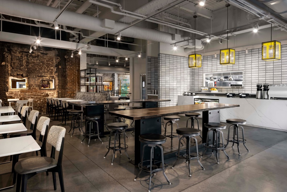 JW Marriott Savannah Plant Riverside District Hotel - Turbine Market and Café in the Power Plant building