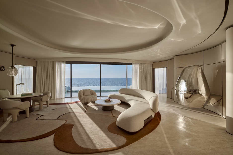 Shebara Resort - Two Bedroom Water Villa Living Room