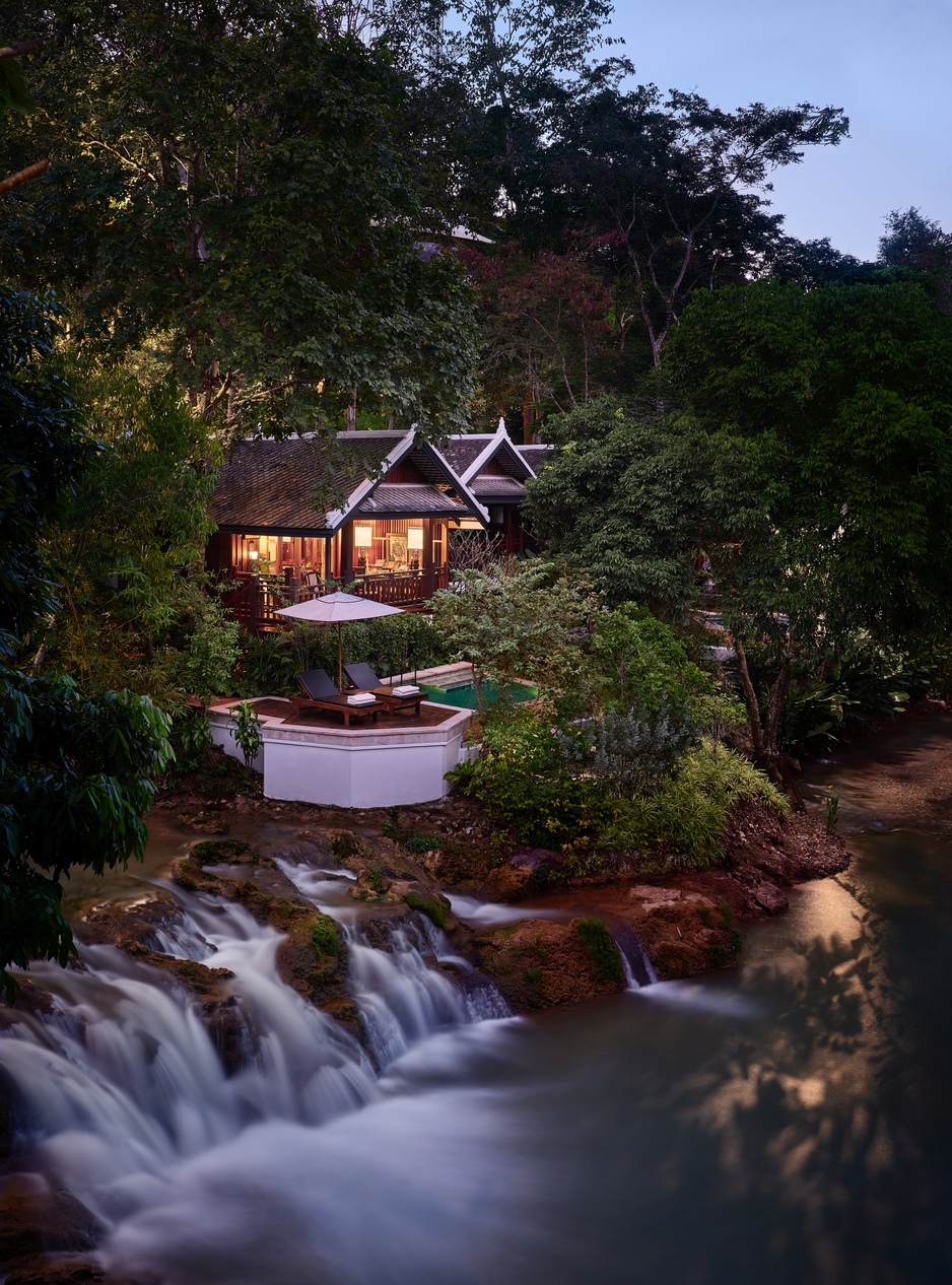 Rosewood Luang Prabang - Waterfall Pool Villa Terrace Aerial