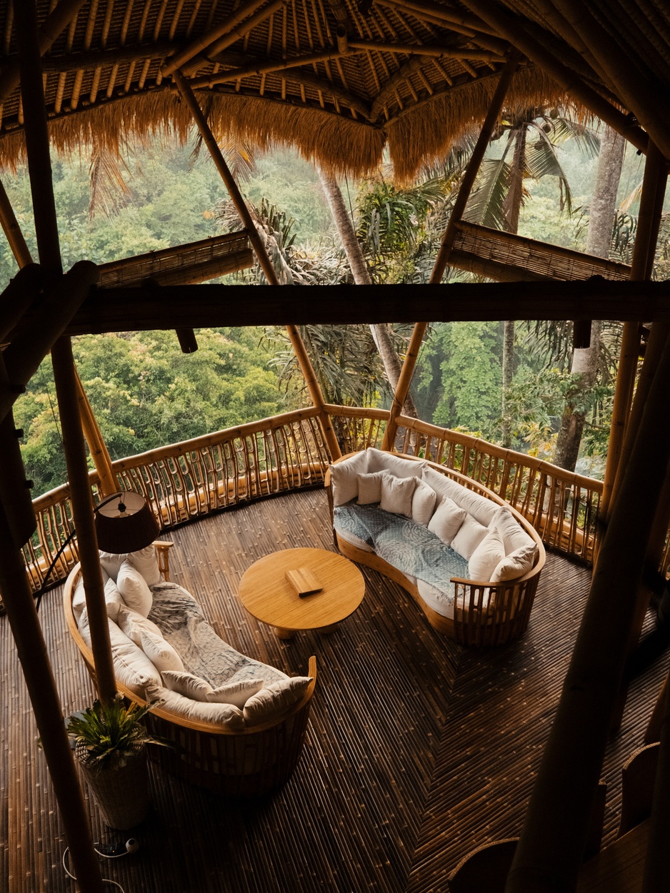 Aura House Bali Living Room Terrace
