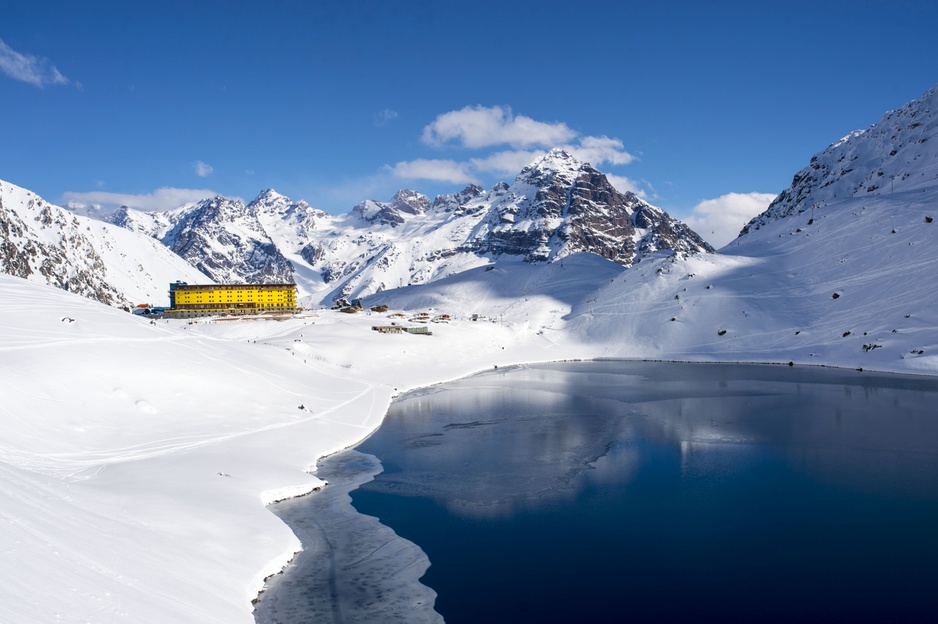 Hotel Portillo and the Lake Aerial
