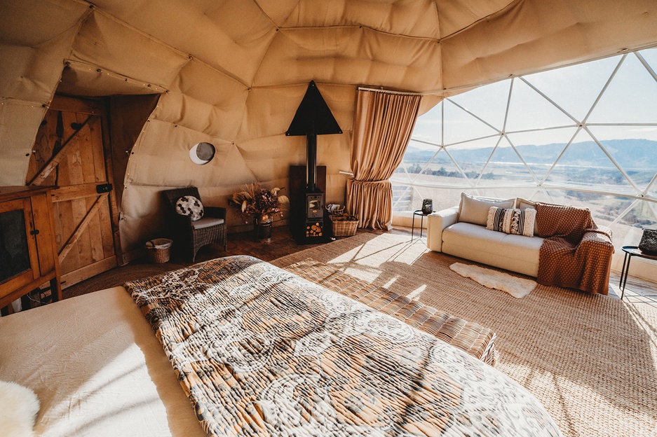 Valley Views Glamping Dome 4 Interior