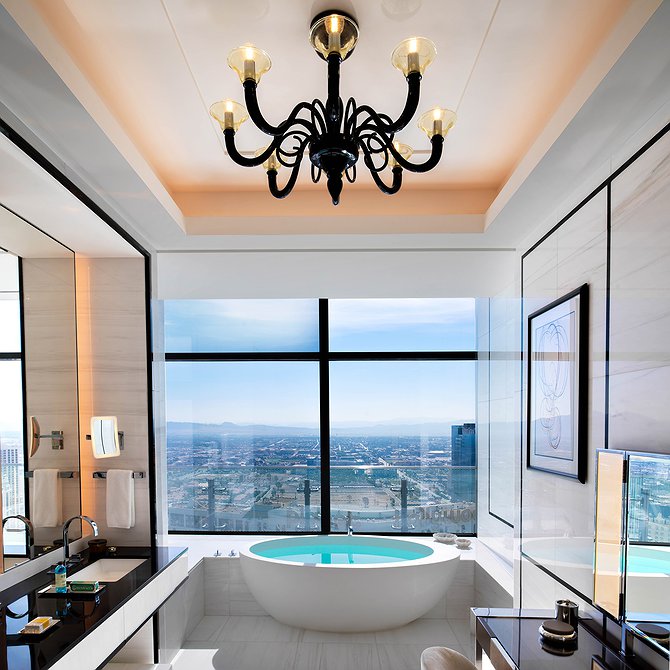 The Cosmopolitan of Las Vegas Bathroom With Freestanding Bathtub