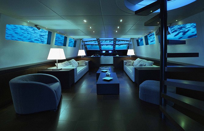 Lovers Deep Luxury Submarine Living Room