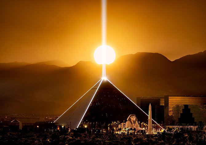 Luxor Hotel's Light Beam - The Strongest In The World