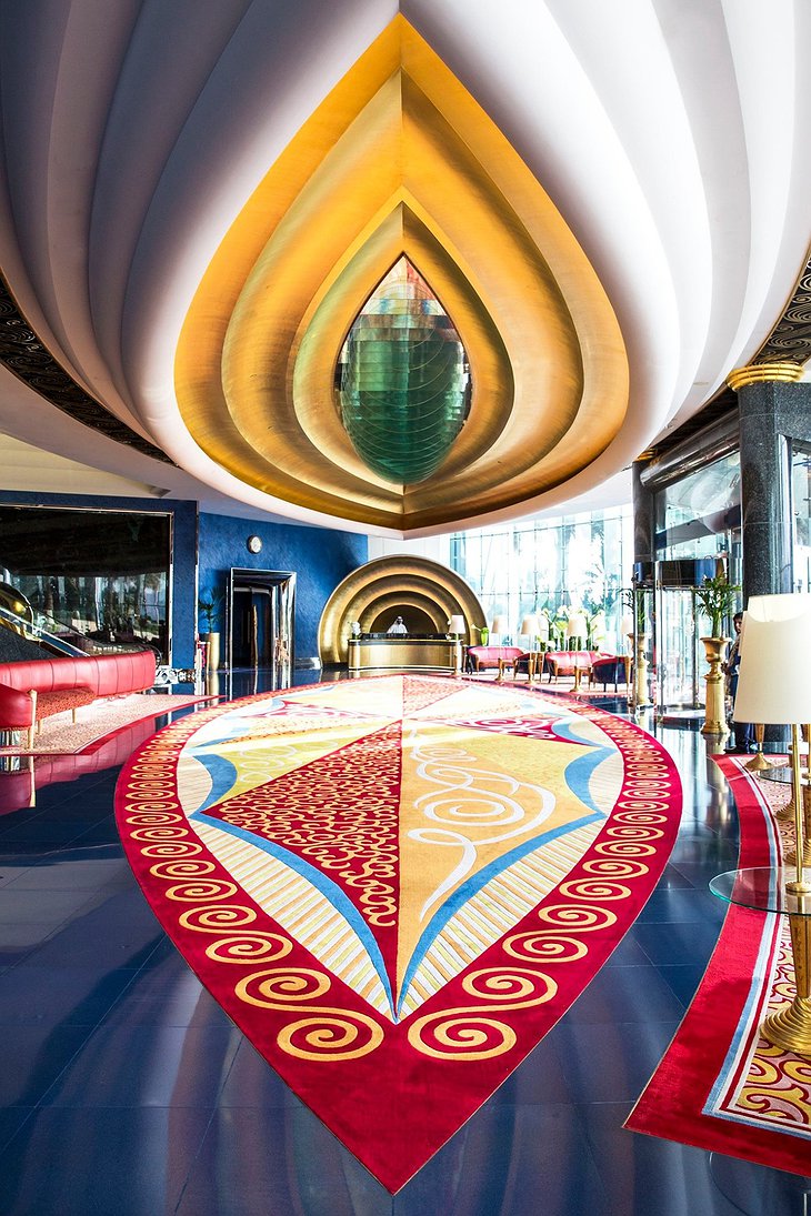 Burj Al Arab Colorful Reception