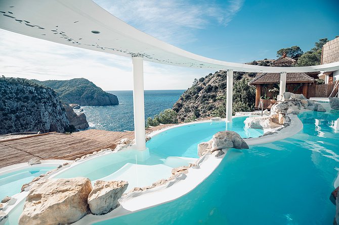 Hacienda Na Xamena, Ibiza Cascading Pool Overlooking the Mediterranean Sea