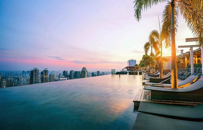 Marina Bay Sands Hotel Rooftop Pool