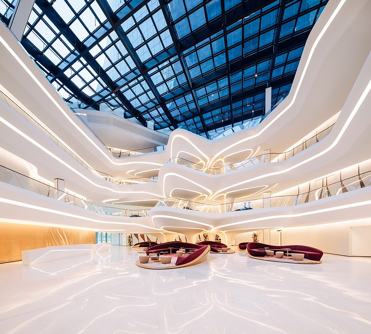 Me Dubai By Melia Hotel Atrium Futuristic Design