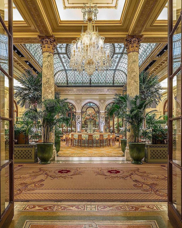 The Palm Court Restaurant At The Plaza Hotel New York