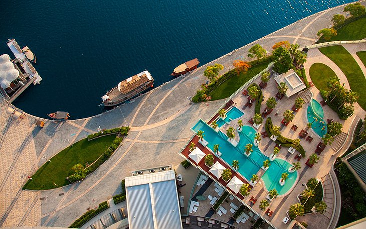 InterContinental Dubai Festival City Pools From Above