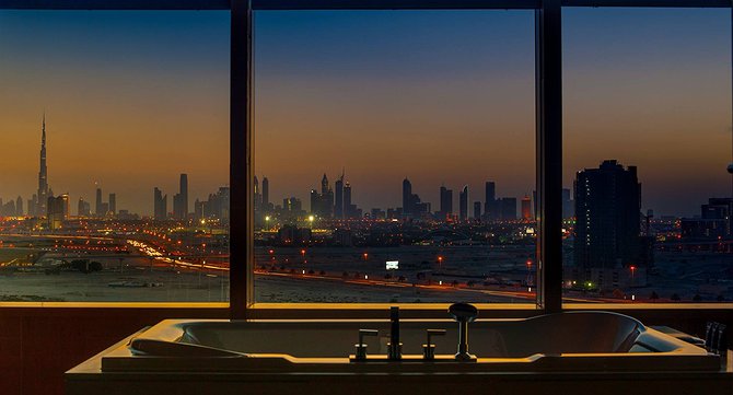 InterContinental Dubai Festival City City Skyline Panorama