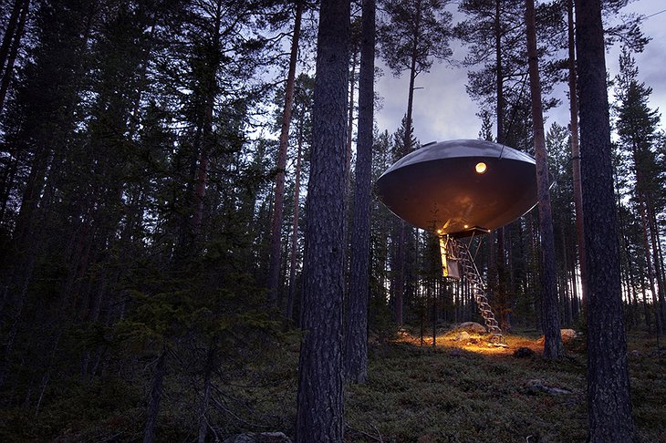 Treehotel – UFO And Bird Nest Treehouses In Sweden