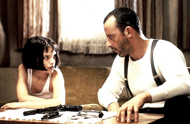 Leon The Professional Movie in Chelsea Hotel - Natalie Portman with Jean Reno
