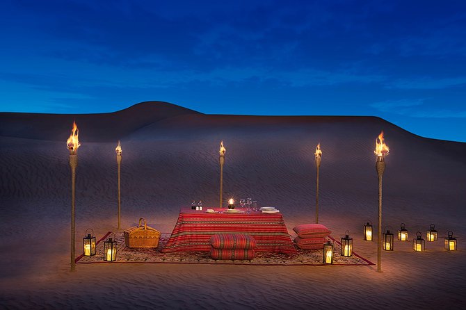 Al Maha Desert Resort Romantic Sand Dunes Dinner