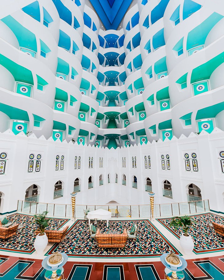 Burj Al Arab's Colorful Lobby