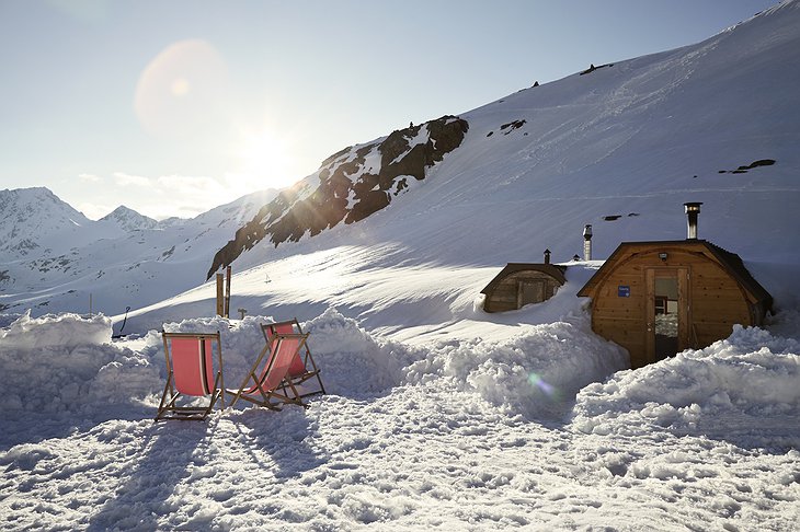 Schutzhütte Schöne Aussicht Outdoor Snow-covered Wooden Saunas