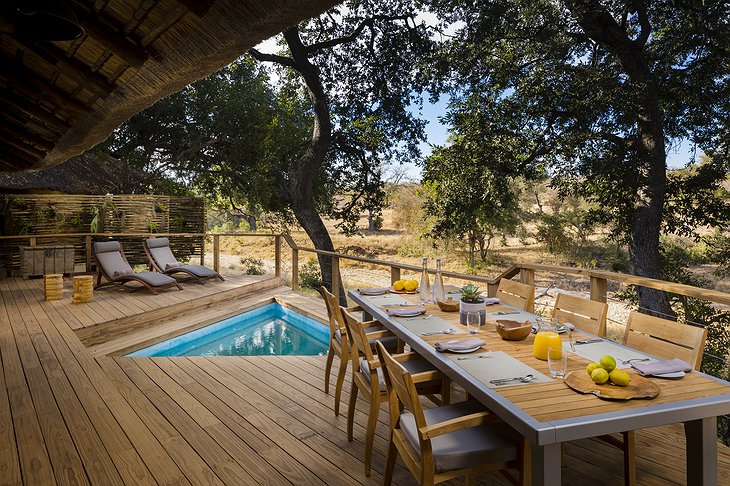 Ulusaba private terrace with pool