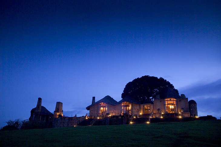 Ngorongoro Crater Lodge at night