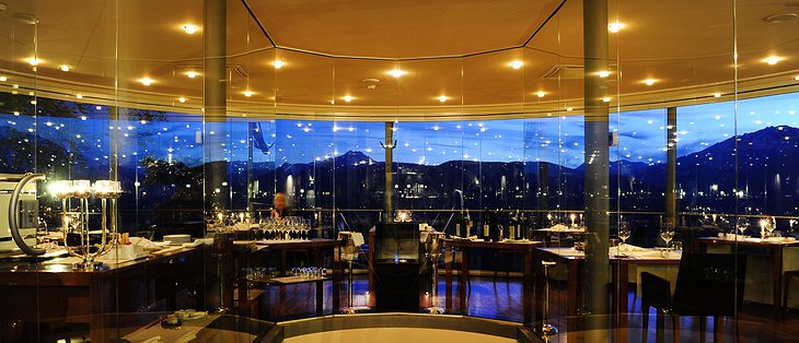 Panorama restaurant at night