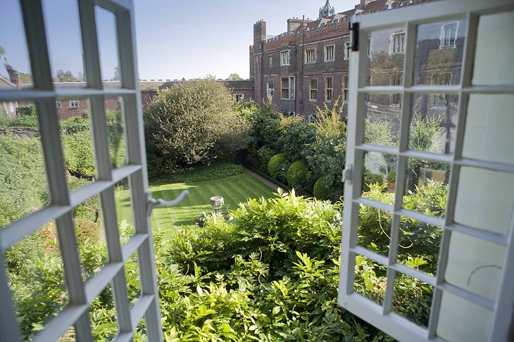 View on the gardens from the Georgian House