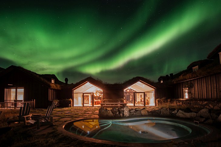 Deplar Farm Northern Lights and outdoor pools