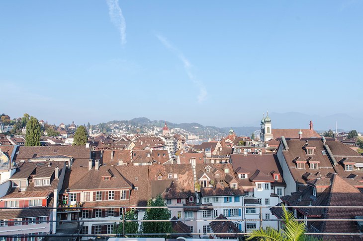 Capsule Hotel Lucerne Rooftop Panorama on the City