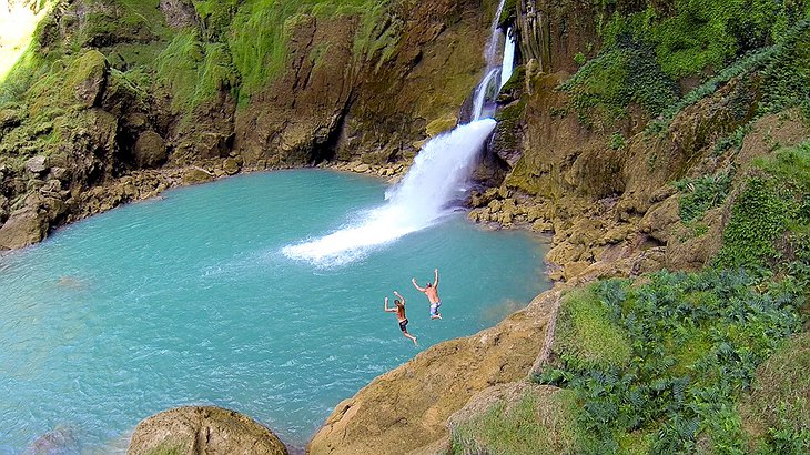 Sumba Island waterfall jump