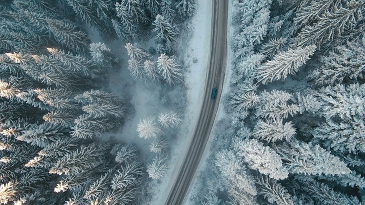 The road leading to Harads, Sweden