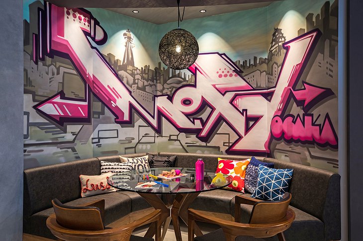 Moxy Osaka Honmachi Lobby Graffiti