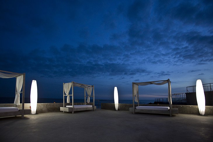 Farol Design Hotel terrace at night